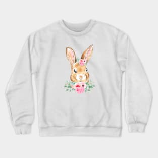 Floral bunny Crewneck Sweatshirt
